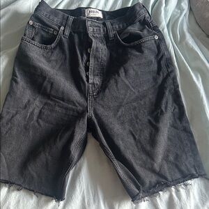 Agolde Black Jean Shorts for Men